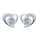 925 Sterling Silver Earrings Zircon Heart-Shaped Earrings For Women Earrings Anniversary Birthday Party Wedding Jewelry Gift