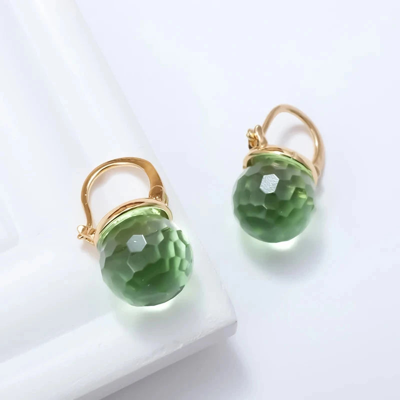 Retro Sweet Crystal Ball Earrings for Women