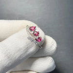 Handmade Natural Garnet Ring Oval Stone Female Rings