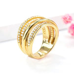 Women's Geometric Cross Line Ring – Light Luxury