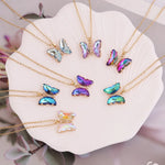 Gradient Butterfly Pendant Necklace