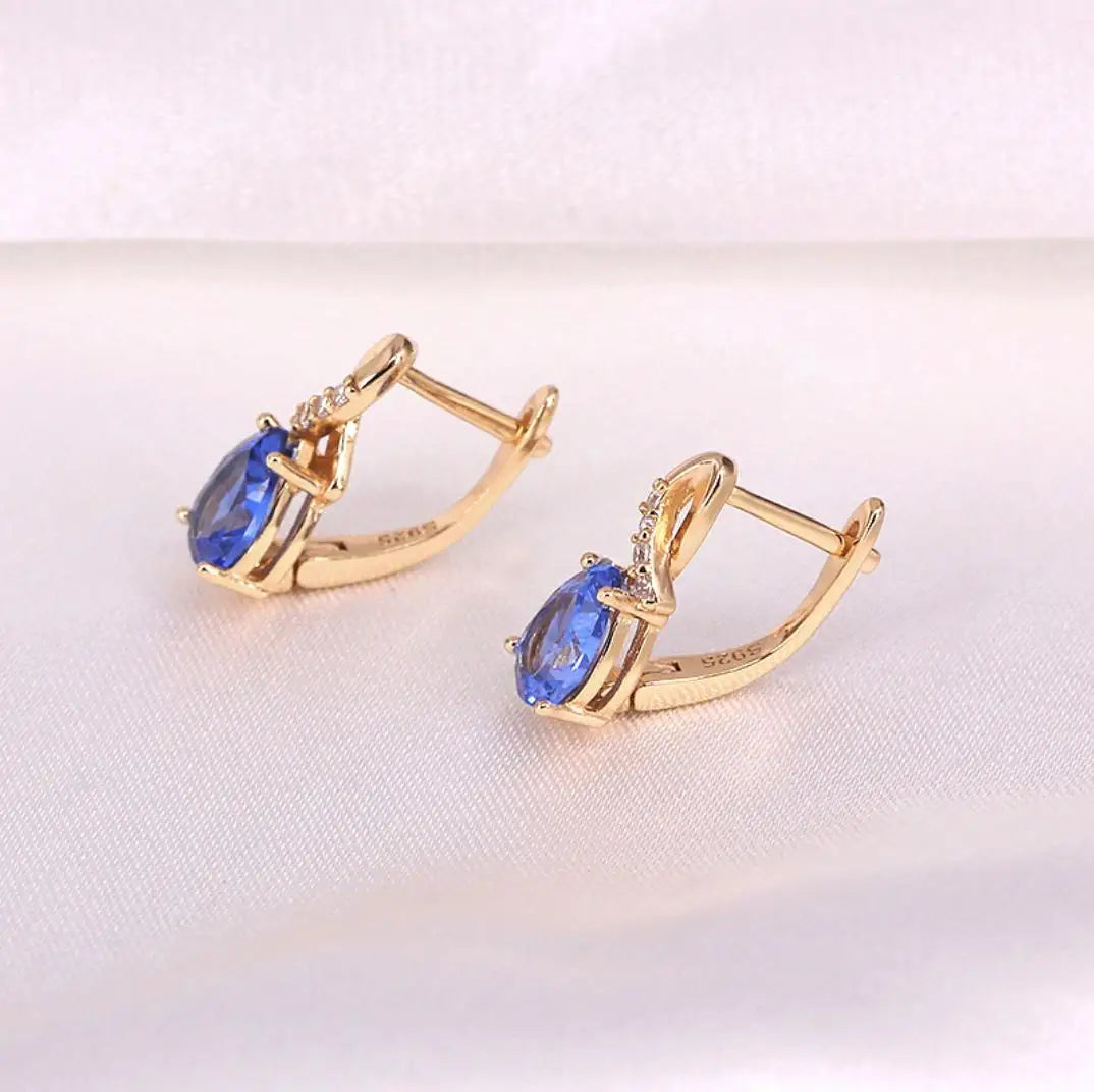 Sapphire Silver 925 Jewelry Earring For Women Stud Earrings