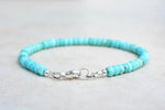 Turquoise Sleeping Beauty Faceted Bead Bracelet