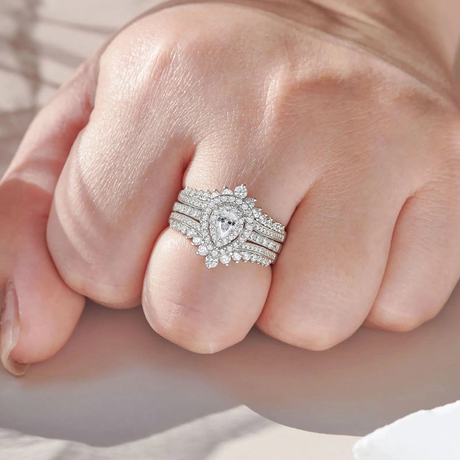 2Pcs Wedding Ring Set for Women