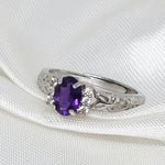 Elegant Natural Amethyst Gemstone Ring