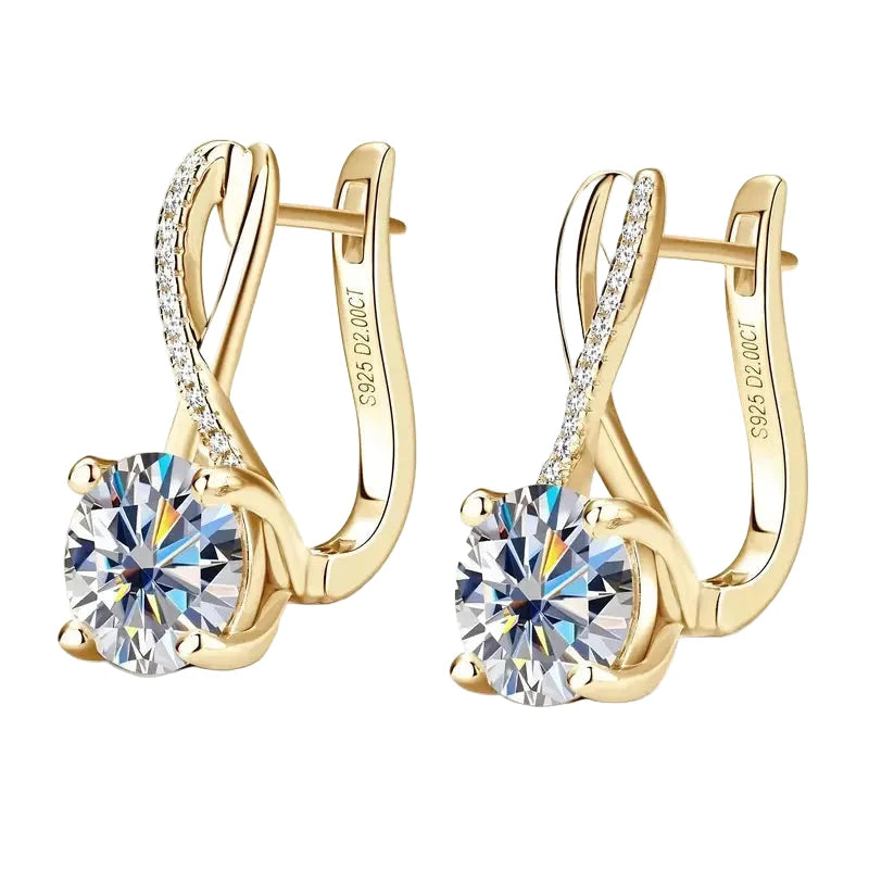 Elegant and Versatile High-End Moissanite Earrings for WomenTER50307gold