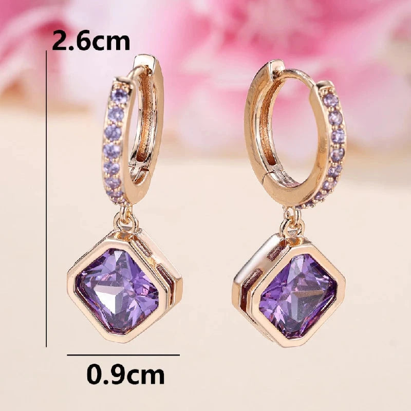 Promising Jewelry Drop Earrings with Amethyst Gemstone