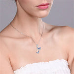Butterfly 6 Color Gemstone Pendant Necklace