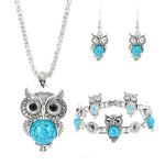 Wisdom Owl Shape 3 Colors Turquoises Stone4
