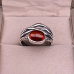 Gem Garnet Women's Ring 925 Sterling Silver Jewelry Vintage Ring1resizable