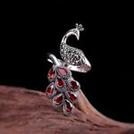 Genuine Solid Sterling Silver Peacock Ring