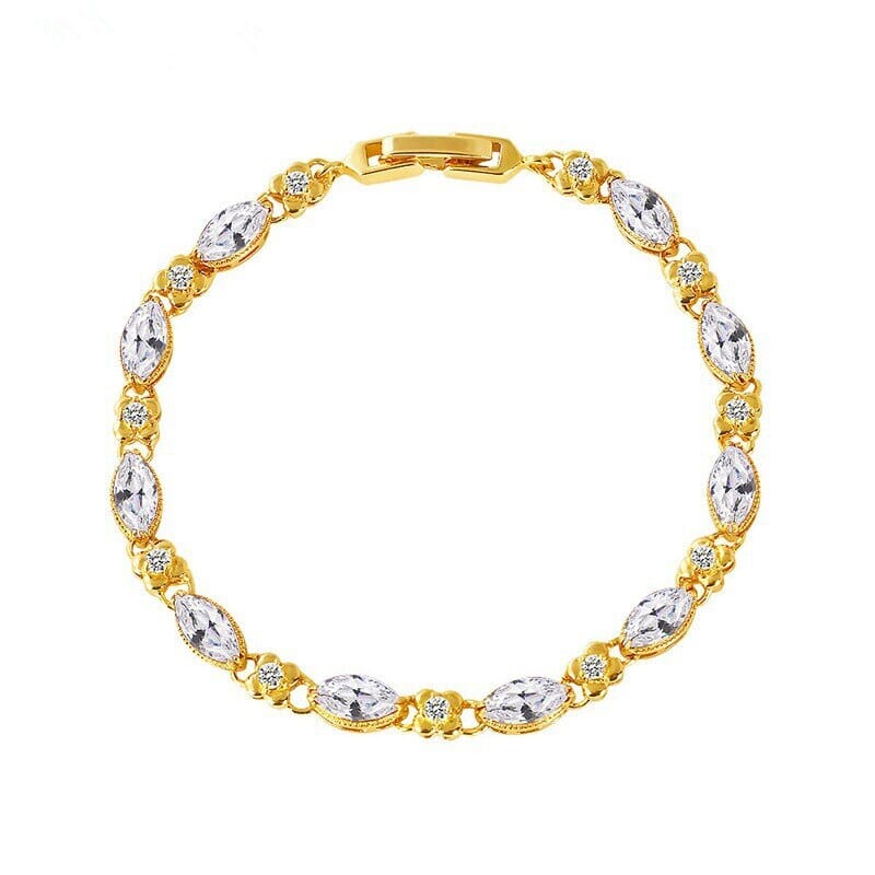Ruby, Emerald, Diamond and Multicolor Gemstones Gold Plated BraceletsBraceletDiamond
