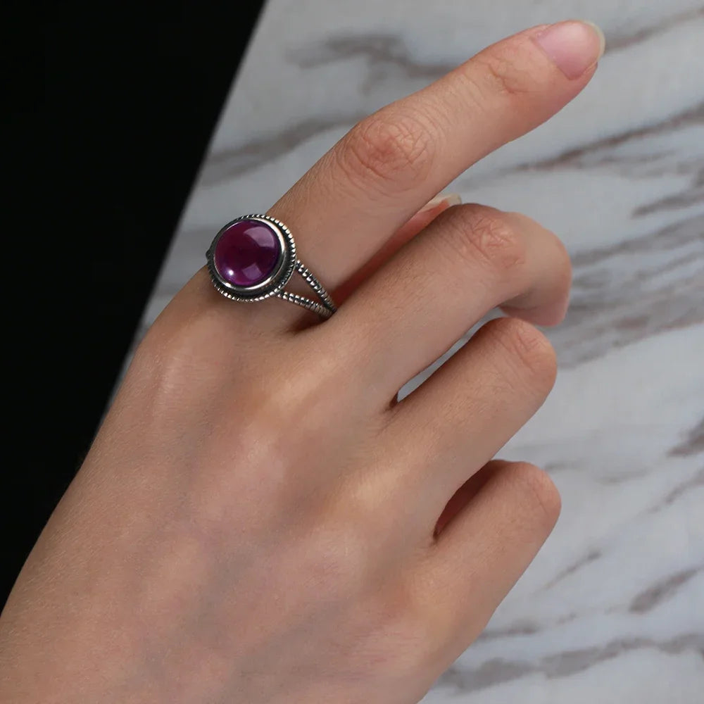 Flawless Vintage Natural Amethyst Rings For Women