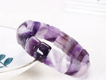 Purple Amethyst Rose Quartz Square Beads BraceletBraceletsAmethyst