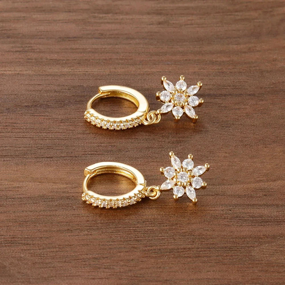Luxury Stainless Steel Star Dangle Earrings For Women