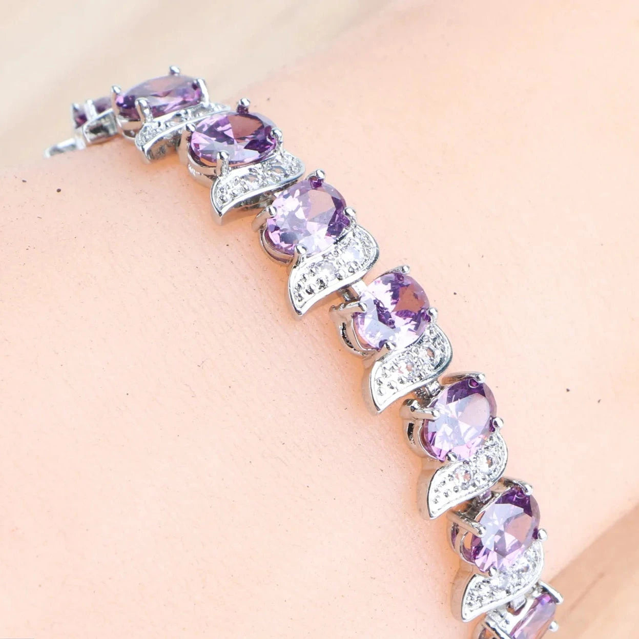 Purple Zircon Silver 925 Jewelry Sets