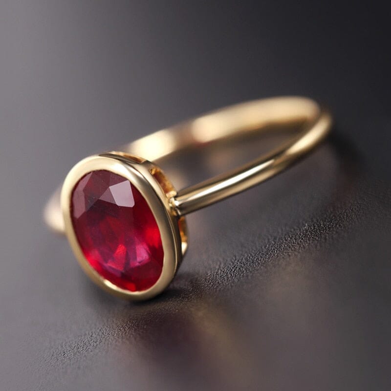 Classic Oval Ruby Adjustable RingRing