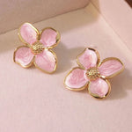 Cazador Flower Stud EarringsPink