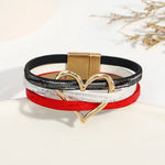 Romantic Hollow Metal Love Heart Wrap Bracelet for Womenchristmas 2
