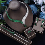 Jewelry Set Water Drop Shape Jewelry Set for Women'sresizablegreen