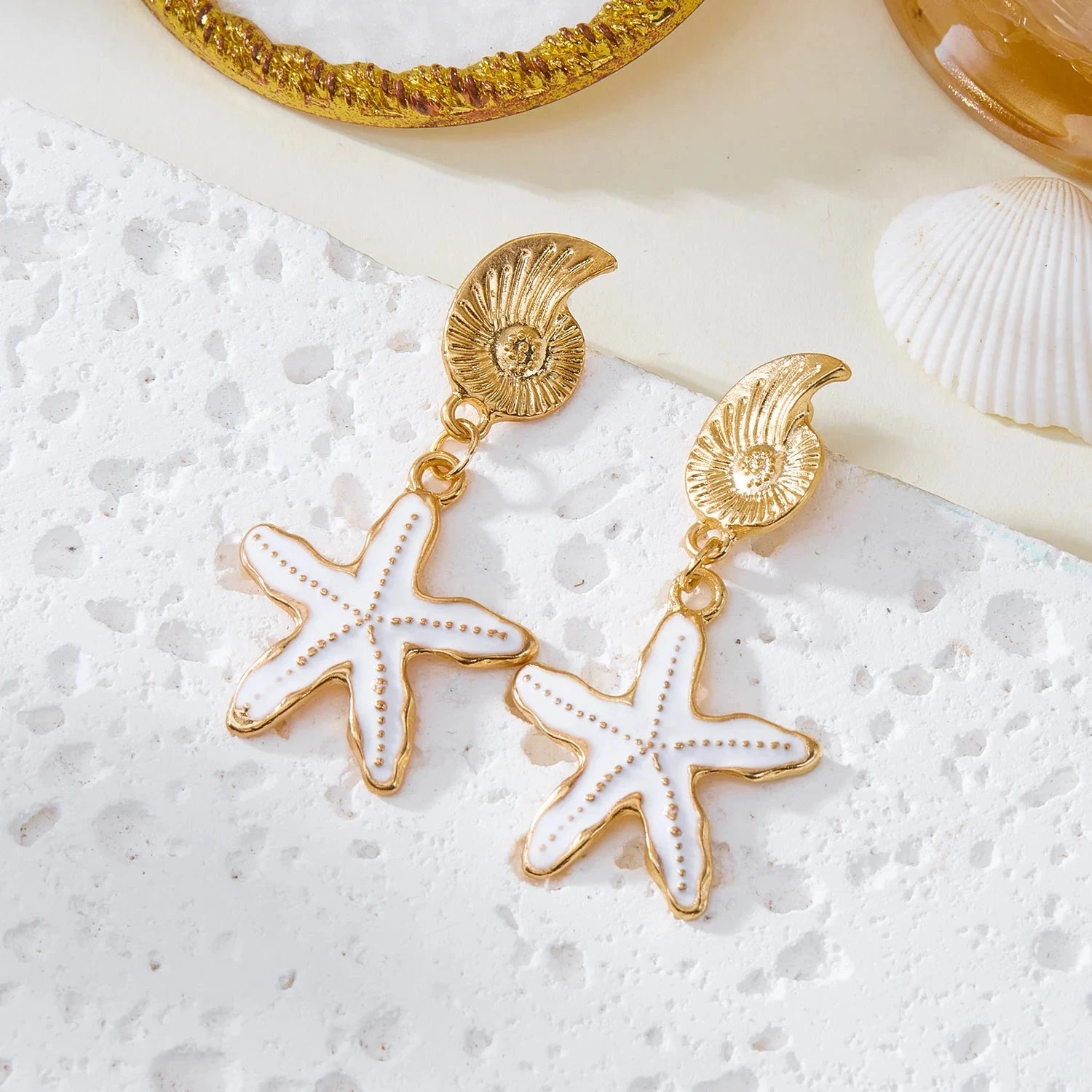 Starfish Dangle Earrings for Women