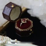 Retro Exquisite Oval Wreath Ruby Ring