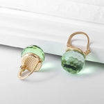Retro Sweet Crystal Ball Earrings for WomenAL13315-green