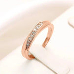 Luxury Rings Paved One-line CZ for Women