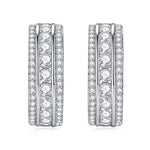 Elegant Geometric C-Shaped Zircon Earrings for Women