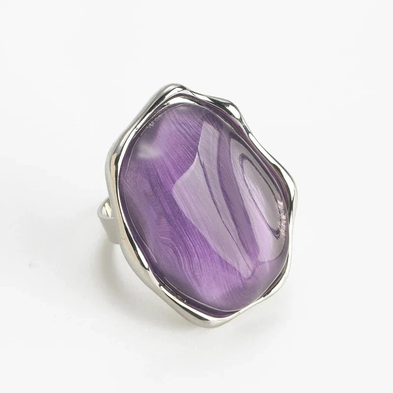 Vintage Large Purple Rings For Women