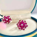 Rain Luxury 100% 925 Sterling Silver Ruby High Carbon Diamonds