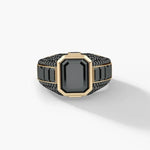 Hot-selling new business alloy inlaid zircon ring European and American men's engagement ring