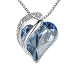 Birthstone Heart Birthday Gift Rhinestonelight blue