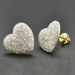 Fashion Gold Color Iced Out Square Bling Stud EarringM329