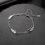 Women’s Stainless Steel Charm BraceletBeads Chain-S17-22 cm