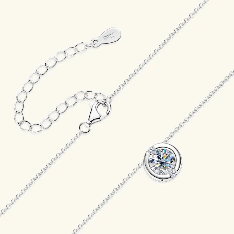 Round Moissanite Pendant Necklace