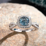 Luxury Blue Zirconia Wedding Band
