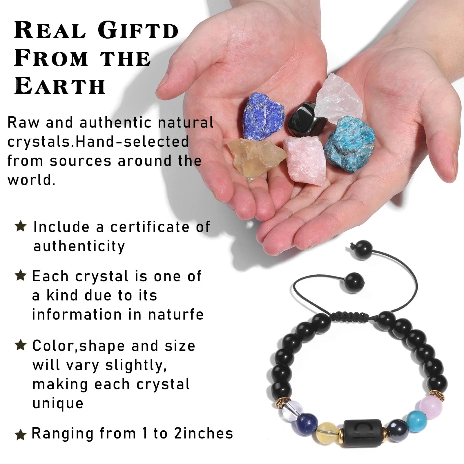 Aries Bracelet Constellation Sign Braided Bracelet With 6 Natural Stone Jewelry for Women/Men