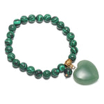 Natural Stone Beads Bracelets Lucky Charm 8mm Blue Turquoises Couple Bracelets5-malachite