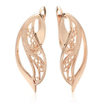 Glossy Hollow Dangle Earrings for Women – Rose Gold Ethnic Bridal JewelryROSE GOLD COLOR