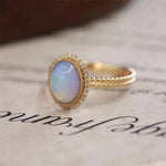 Natural Opal Crystal Ring for Women