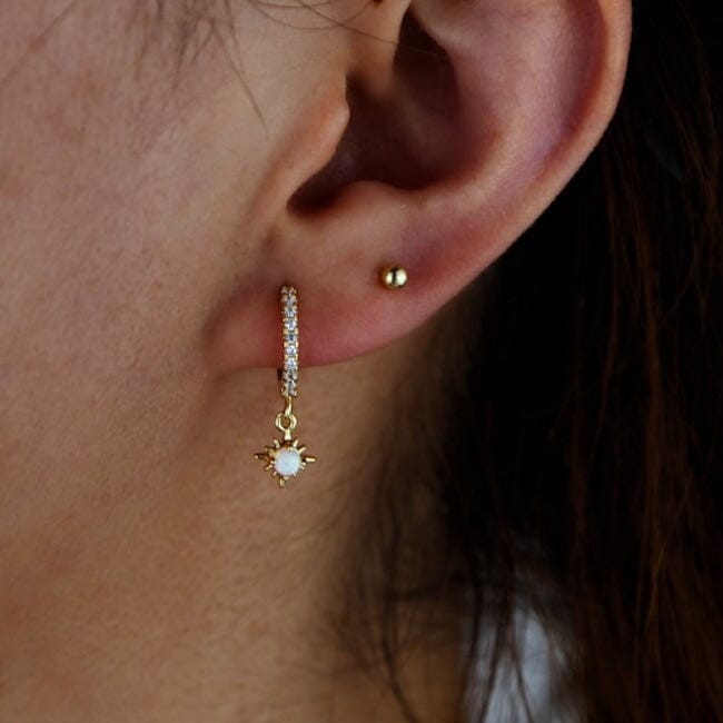 Opal Star Charm EarringsEarrings