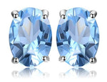 Lovable Stud Earrings Natural Garnet Jewelry