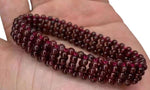 Red Garnet Stone Beaded Bracelet Natural Gemstone
