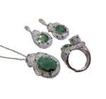 Leopard Polka Dot Emerald Jewelry Set