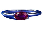 925 Sterling Silver Oval Cut 4*6 MM Sapphire Ruby Gemstone