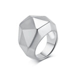 Stainless Steel Triangle Geometric Ring for WomenSilver7