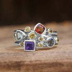 Colorful Cubic Zirconia Rings Women ElegantH4786