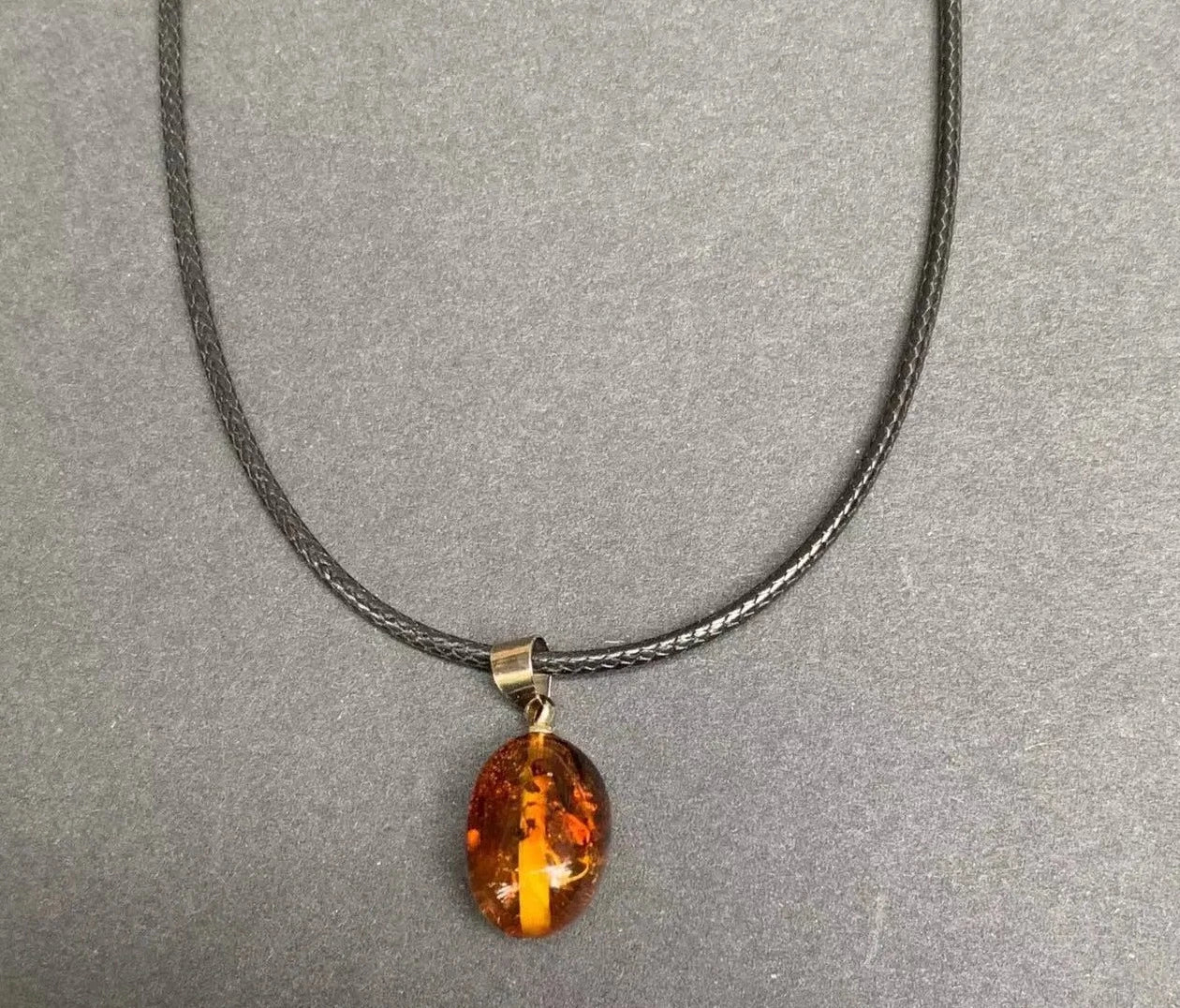 Natural Amber Pendant NecklaceNecklace