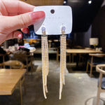 Trend Unique Design Elegant Delicate Zircon Butterfly Tassel EarringsED182-1